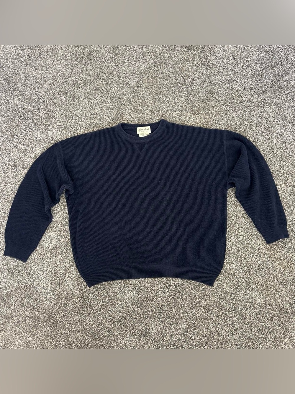 Eddie Bauer Navy Cotton Knit Sweater